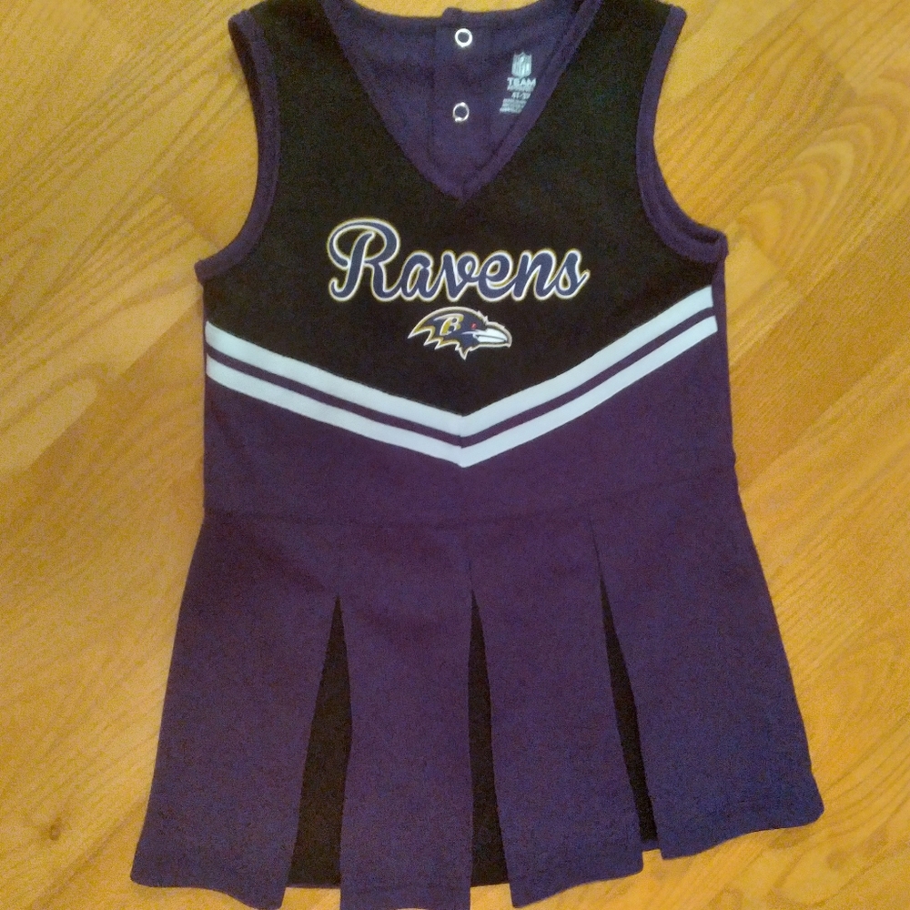 NFL Baltimore Ravens Kids Cheer Dress Black Purple 4T